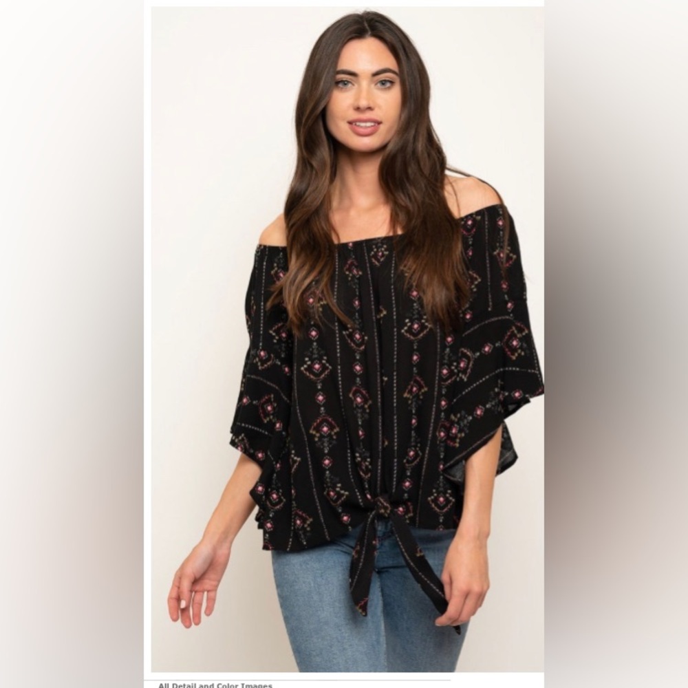 NWT Print Off Shoulder Top